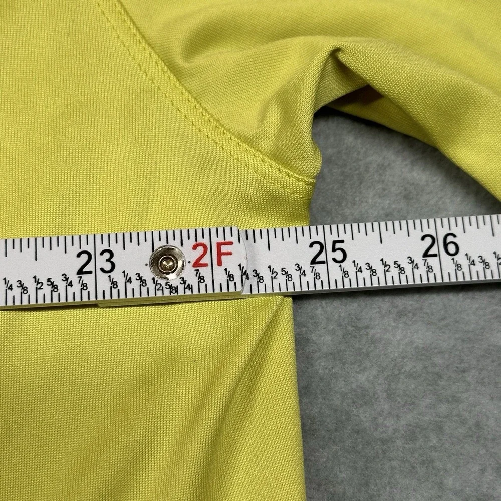 Nike Golf Polo Mens XL‎ Dri Fit Yellow Textured Pattern Stretch